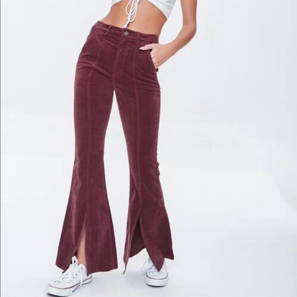 Flare Split Hem Pants